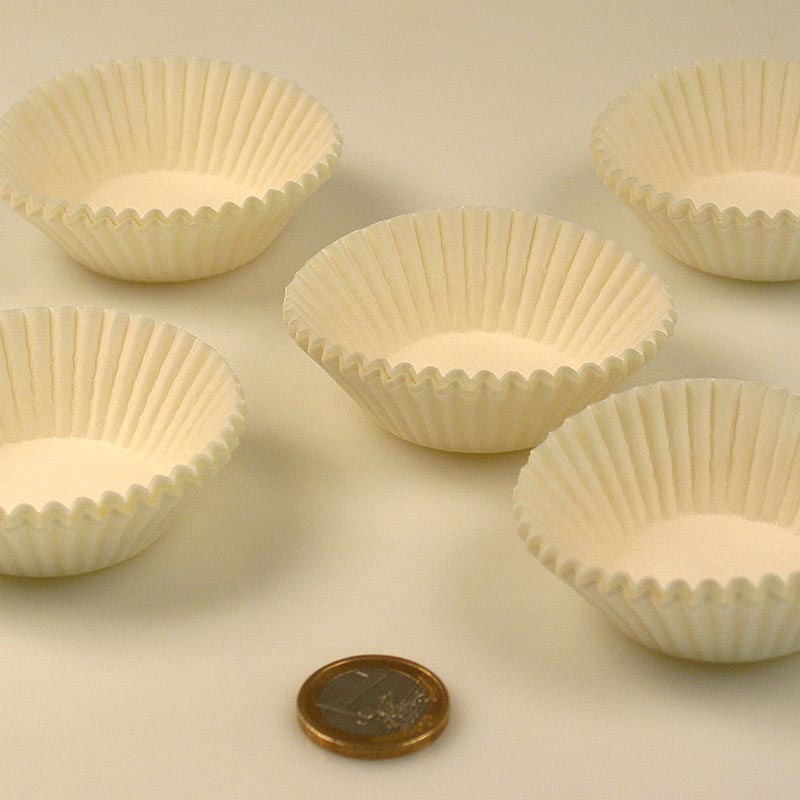 Papier Kapseln, weiss, ø 41/50 mm, 22 mm hoch, 1.000 St