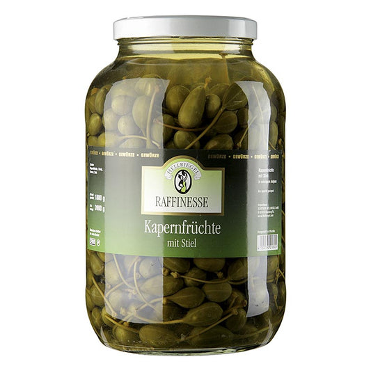 Kapernfrüchte, gross, mit Stiel, ø 18-21 mm, Rafinesse, 3,9 kg