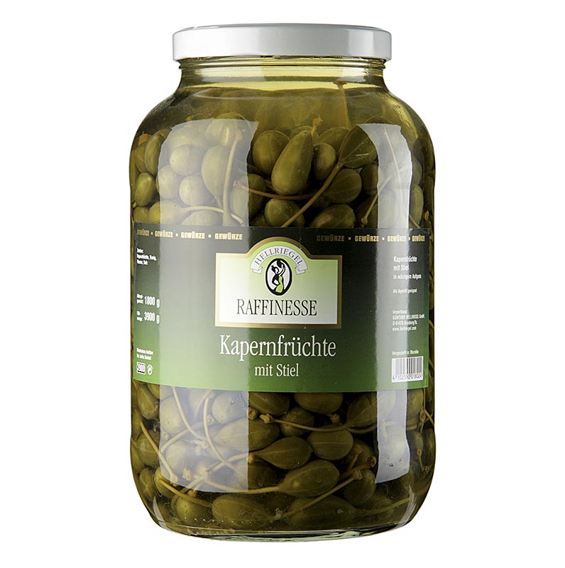 Hellriegel - Kapernfrüchte, gross, mit Stiel, ø 18-21 mm, Rafinesse, 3,9 kg