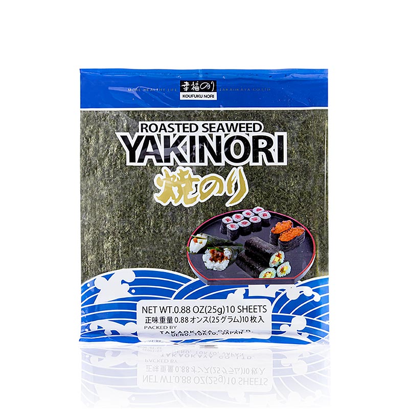 Yakinori ganze Größe, getrocknete Algenblätter, geröstet, 20 g