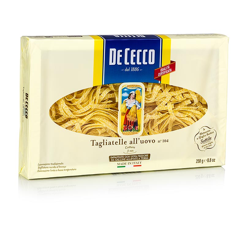 De Cecco Tagliatelle mit Ei, No.104, 250 g