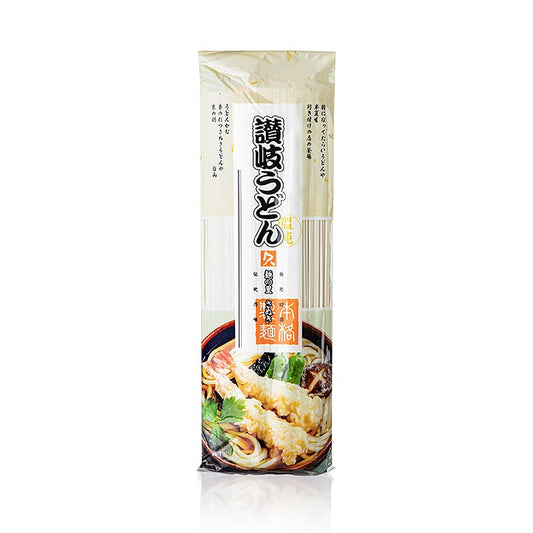 Udon - Weizennudeln, hell, flach, 3 mm, ca. 24 cm lang, Kubota, 250 g