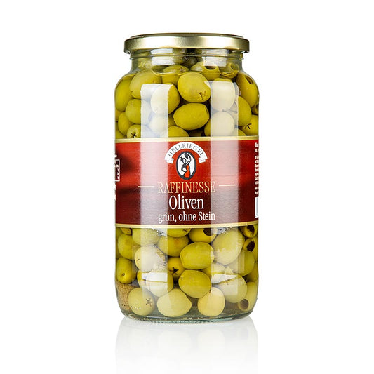 Hellriegel - Grüne Oliven, ohne Kern, in Lake, 935 g