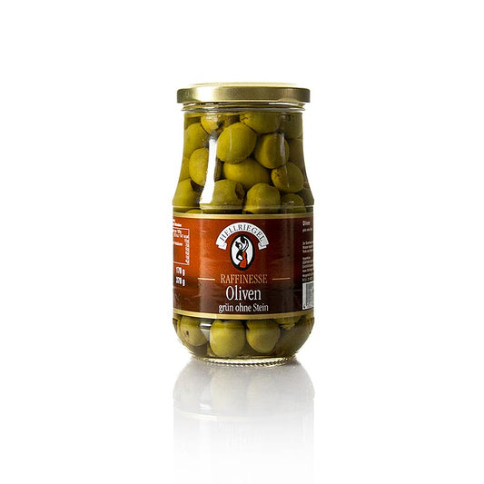 Hellriegel - Grüne Oliven, ohne Kern, in Lake, 370 g