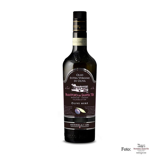 Natives Olivenöl Extra, Santa Tea Gonnelli "Dolce Delicato", schwarze Oliven, 750 ml