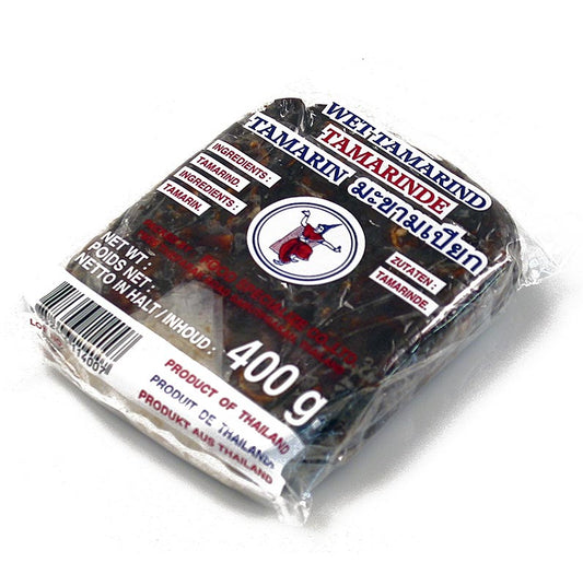 Tamarinde, Block mit Kernen, reine Tamarinde zur Weiterverarbeitung, 400 g