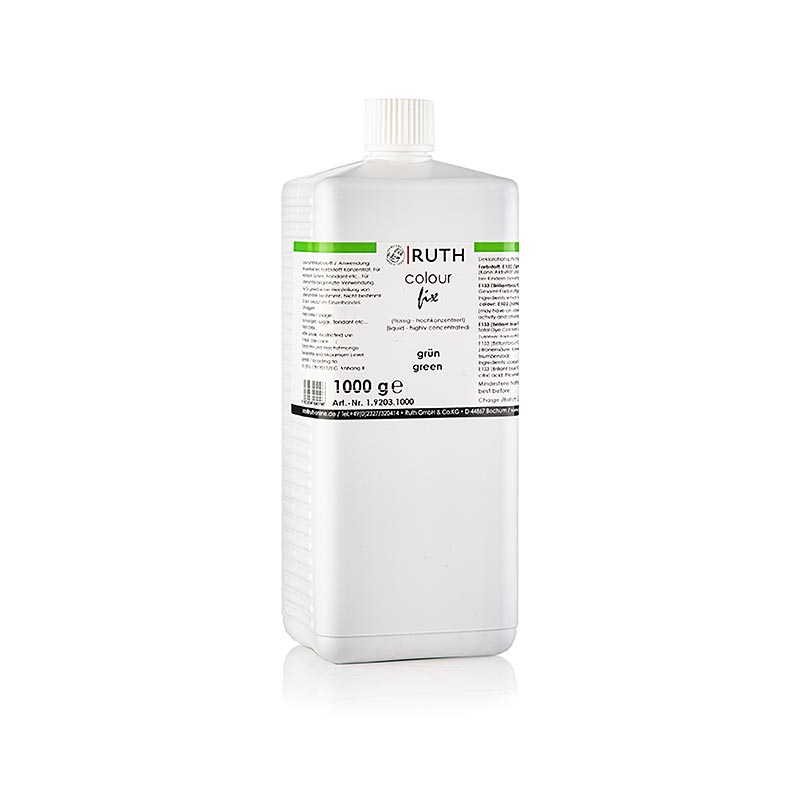 Lebensmittelfarbe Flüssig, grün, 9803, Ruth, 1 kg