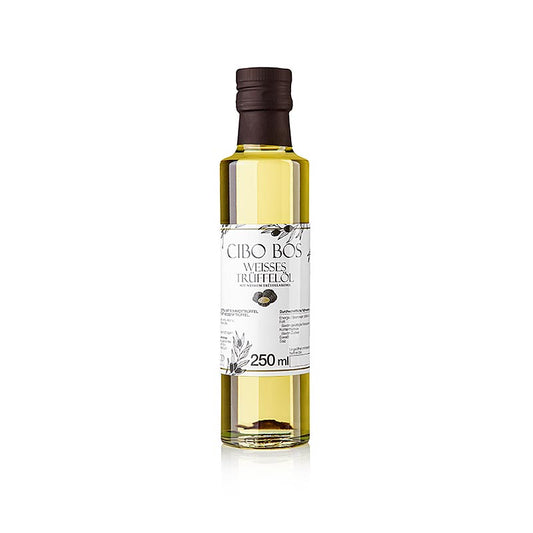 CIBO BOS Natives Olivenöl Extra mit weissem Trüffelgeschmack (Trüffelöl), 250 ml