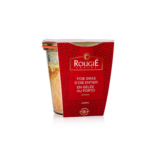 Gänsestopfleber - Entier, in Portweingelée, 100% Foie Gras, Halbkonserve, Rougié