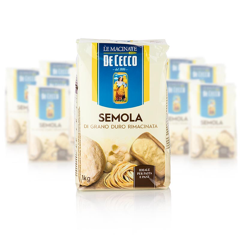 Hartweizengriess - Semola di Grano Duro, De Cecco, No.176, 10 kg, 10 x 1000 g