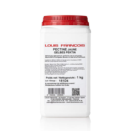 Louis Francois - Pektin - Pectine Jaune, Geliermittel für Fruchtpasten u. feste Füllungen, 1 kg