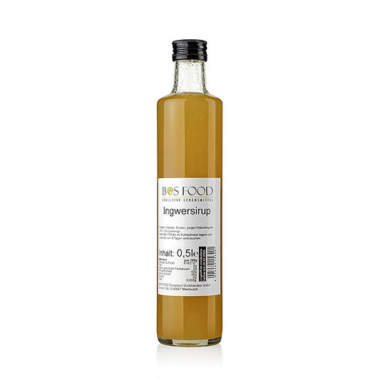 CHEF FOOD Ingwersirup, zum Tee oder als würzende Zutat, 500 ml