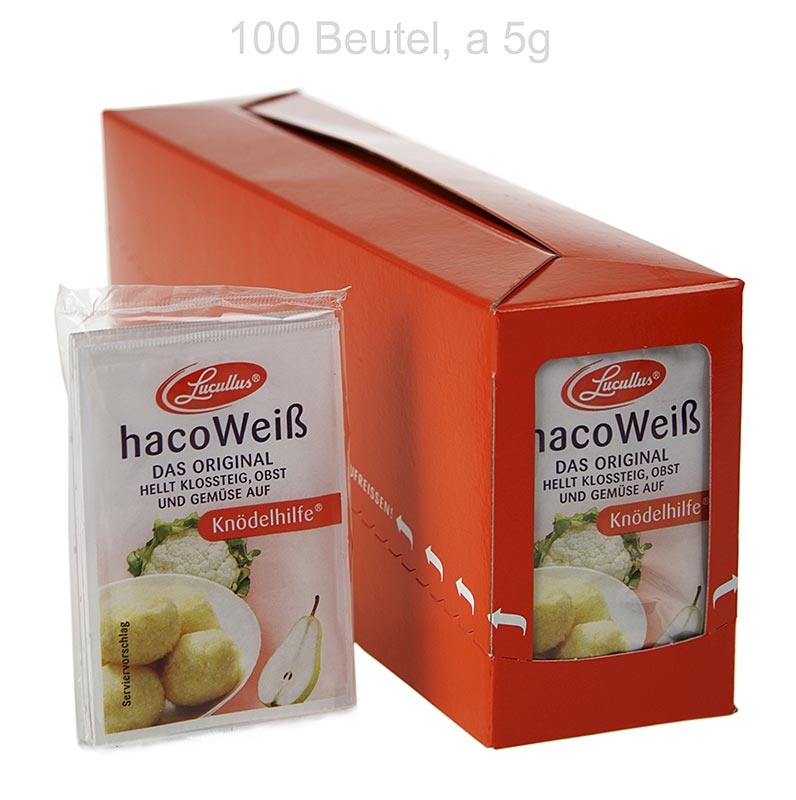 Haco Weiß, Kartoffel, Früchte & Gemüse Bleichmittel - "Knödelhilfe", 500 g, 100
