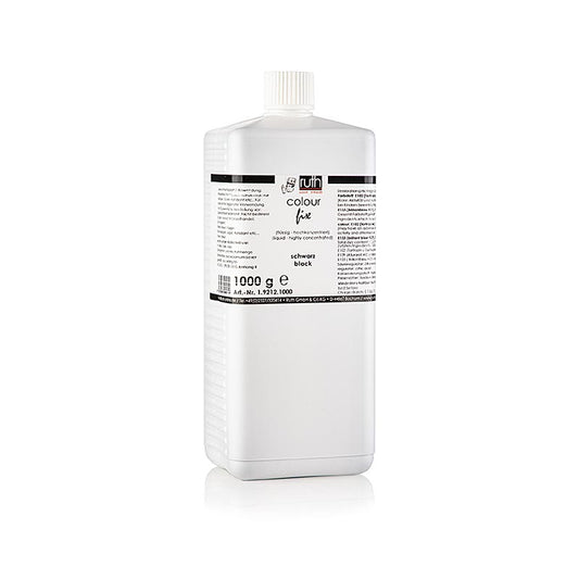 Lebensmittelfarbe Flüssig, schwarz, wasserlöslich, 9812, Ruth, 1 kg