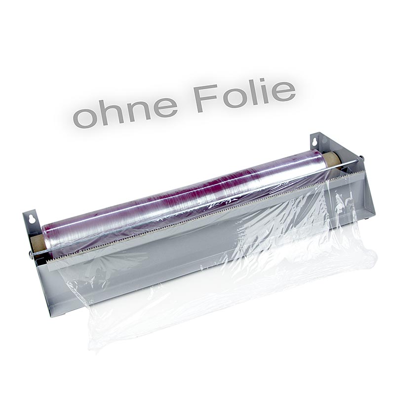 Folienspender, Abroller mit Abrisszahnung Metall, für bis zu 45cm breite Rollen,
