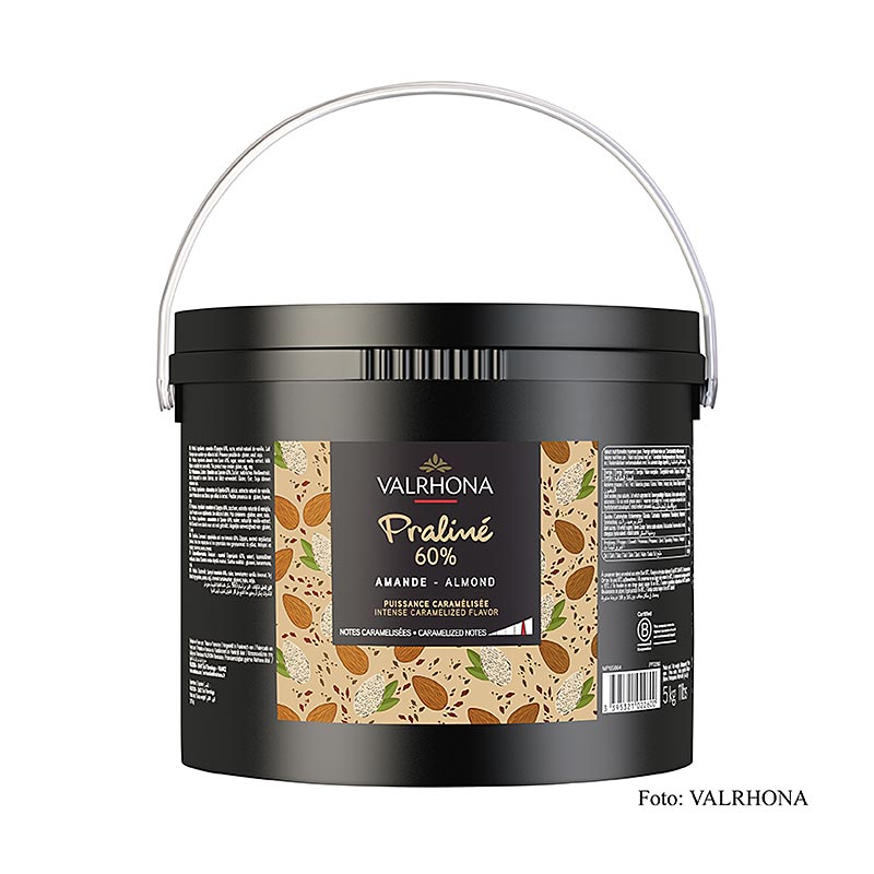 Valrhona - Praliné Masse fein, 60% Mandel, intensive Nuss- und kräftige