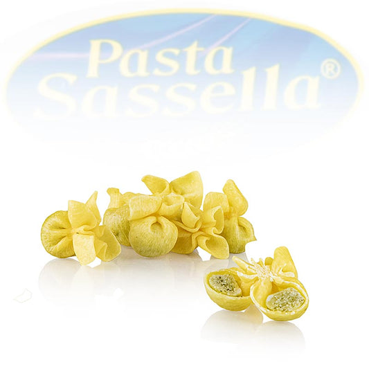 Frische Fagotti (Geldbeutel) mit Rucola, Ricotta und Grana Padano, Sassella, 500 g