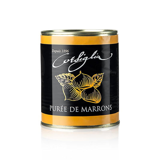 Maronenpüree, fest & ungesüßt (orange Dose), Corsiglia Facor, 870 g