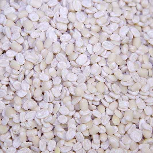 Linsen, weiss, Urid-Dal/ Uridbohnen, geschält, halbiert, 1 kg