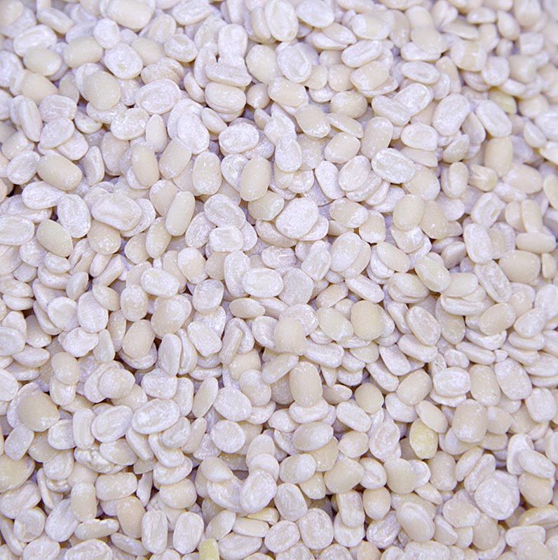 Linsen, weiß, Urid-Dal/ Uridbohnen, geschält, halbiert, 1 kg