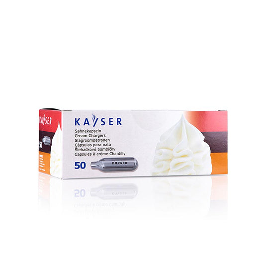 Einweg Sahnekapseln, Distickstoffmonoxid für alle üblichen Systeme, Kayser, 50 St