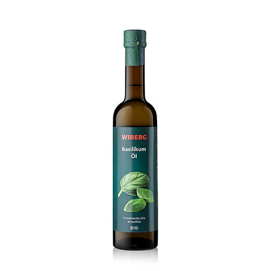 Wiberg Basilikumöl, kaltgepresst, Natives Olivenöl Extra mit Basilikumextrakt, 500 ml