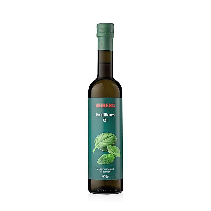 Wiberg Basilikumöl, kaltgepresst, Natives Olivenöl Extra mit Basilikumextrakt, 500 ml