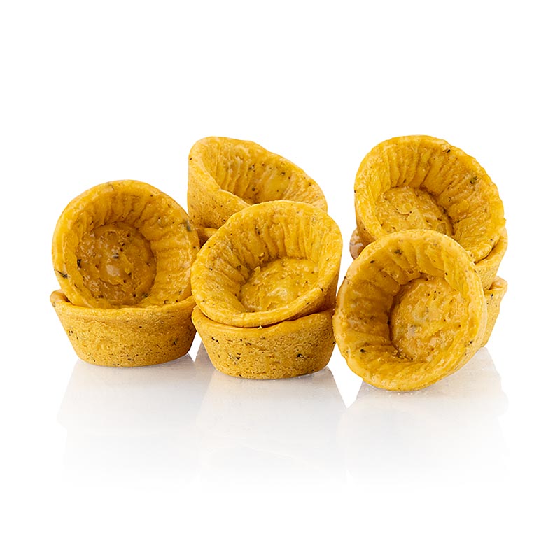 HUG - Mini Snack-Tartelettes, Tomate-Basilikum-Teig, rund, ø 4,2cm, salzig, vegan, 1,0