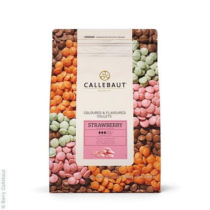 Callebaut - Aromatisierte Dekormasse - Strawberry, Callets, 2,5 kg