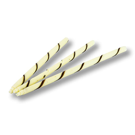 Schokozigarren - "Panatella", weiß mit dunklen Streifen, 20cm lang, ø 6mm, 715 g