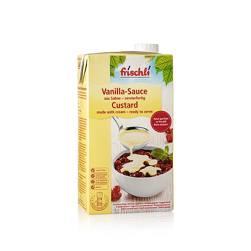 Frischli - Vanilla-Sauce, mit Vanillegeschmack, warm & kalt verwendbar, 1 l