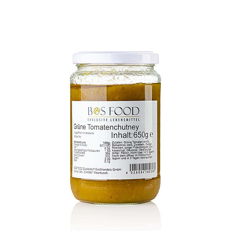Grüne Tomaten Chutney, mit weissem Balsamico, 650 g