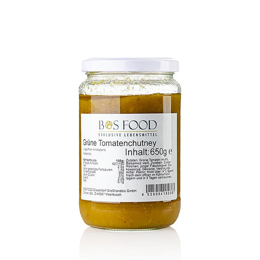 Grüne Tomaten Chutney, mit weissem Balsamico, 650 g