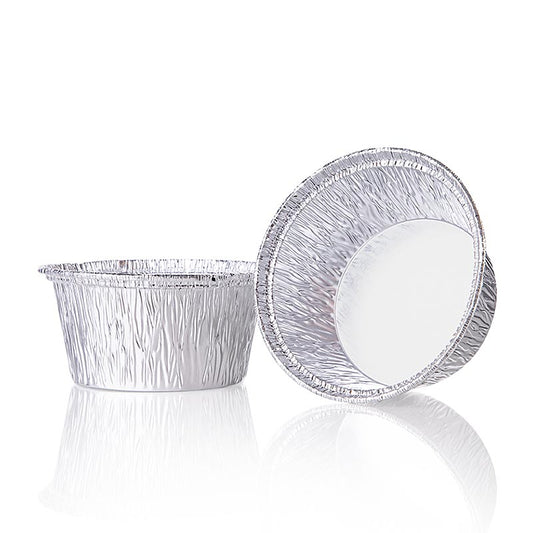 Einweg Aluschalen Take Away, ø 80 mm, 34 mm hoch (Alcan 46100/535336), 100 St