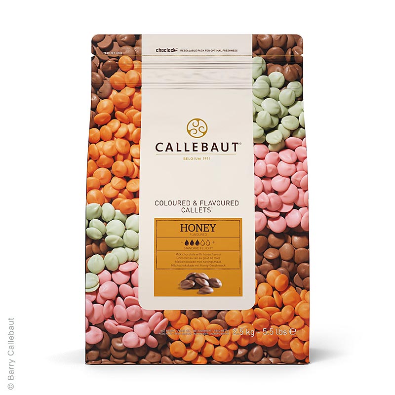 Callebaut - Vollmilch, mit Honig, Callets, 32,8% Kakao, 2,5 kg