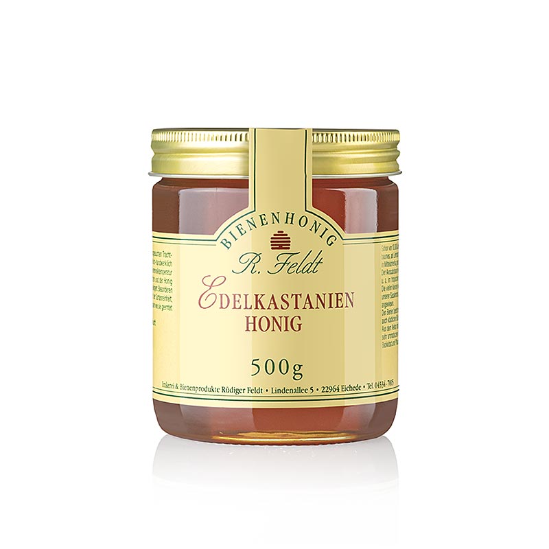 Edelkastanien-Honig, mittelbraun, flüssig, zartbitter, 500 g