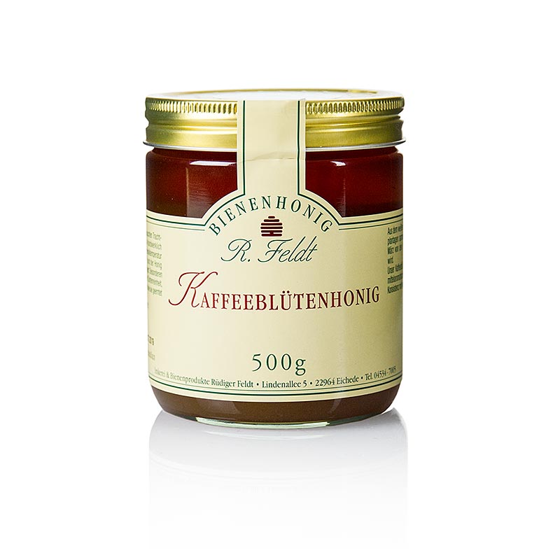 Kaffeeblüten-Honig, dunkel, cremig, mild-feinaromatisch, 500 g