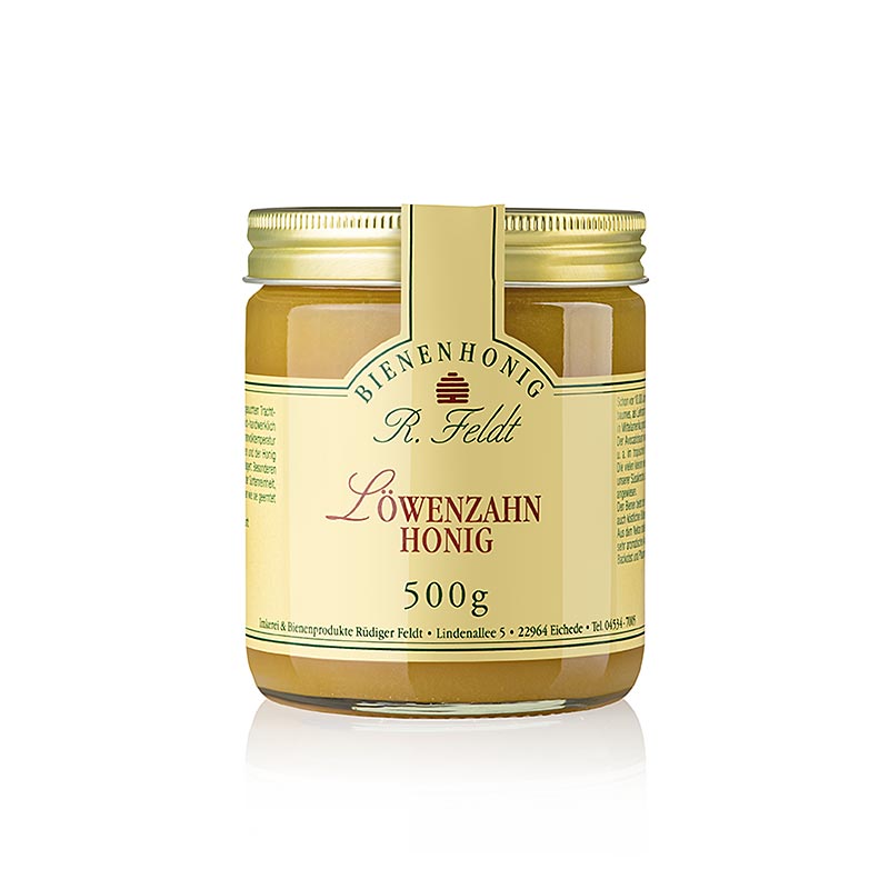 Löwenzahnhonig, dunkelgelb, cremig, mild & würzig, aromatisch, 500 g