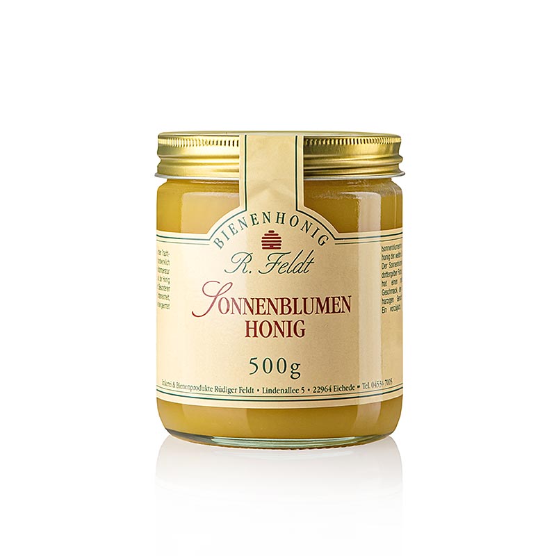 Imkerei Feldt - Sonnenblumen-Honig, sonnengelb, feincremig, mild aromatisch