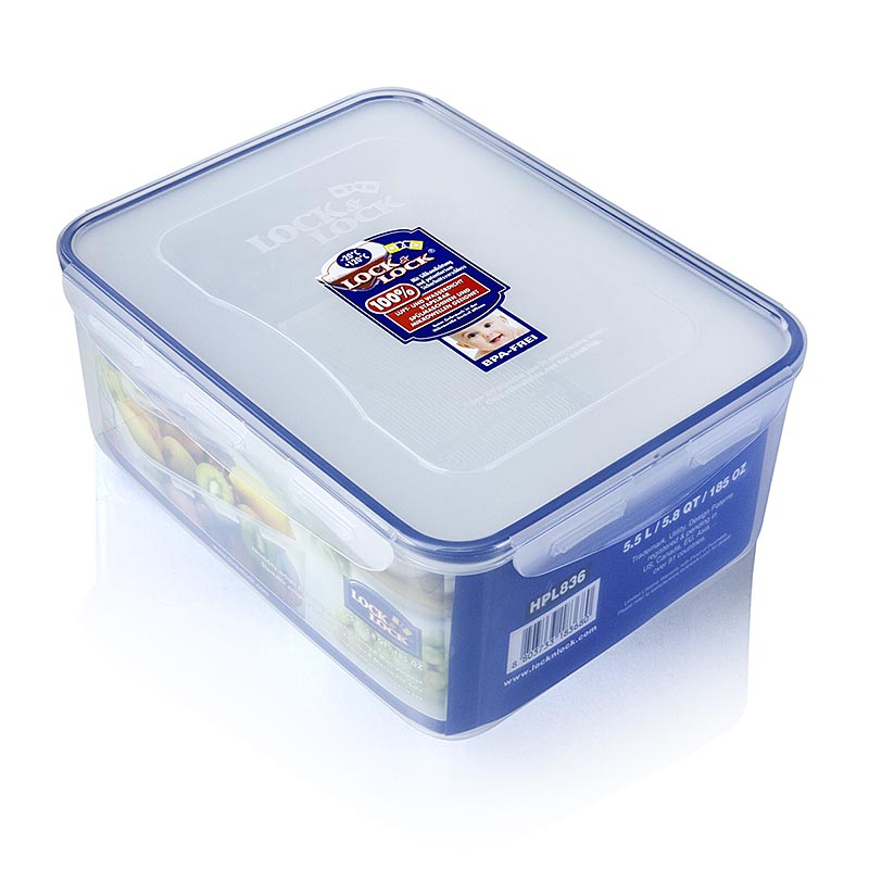 Frischebox Lock & Lock, 5,5 L, rechteckig 292x225x120 mm, mit Ablaufgitter, 1 St