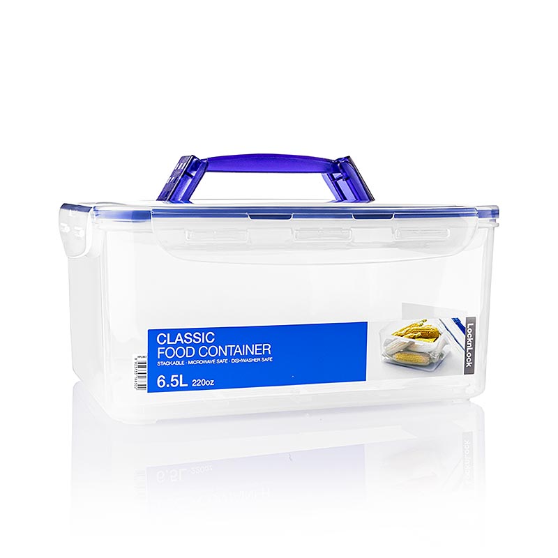 Frischebox Lock & Lock, 6,5 l, rechteckig 294x230x138 mm, mit Griff&Ablaufgitter