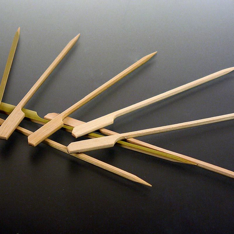 Bambus-Spieße, mit Blattende, 15cm, 250 St