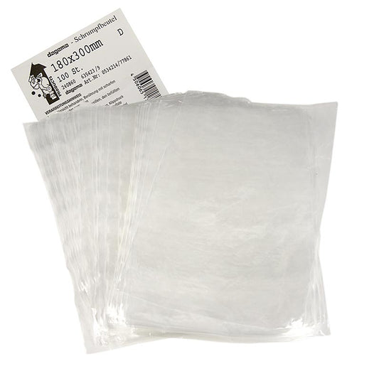 Schrumpf-Beutel/ Shrinkbag, zum Vakuumieren & im Wasserbad schrumpfen, 180x300 mm, 100 St