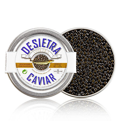 Desietra Osietra Kaviar (gueldenstaedtii), Aquakultur, ohne Konservierungsmittel, 125 g