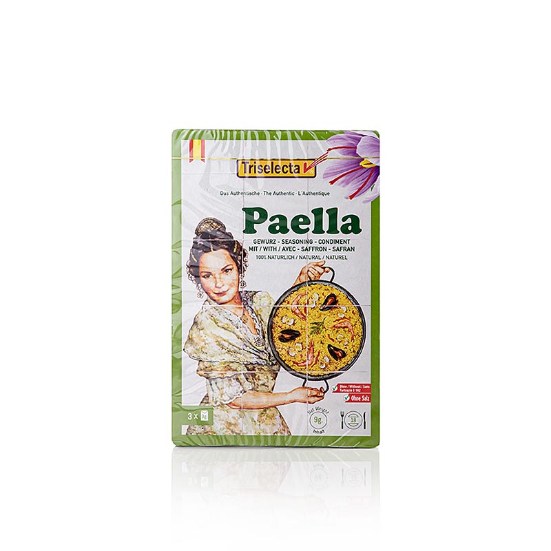 Triselecta - Paellagewürz, mit echtem Safran, 3x3g, 9 g