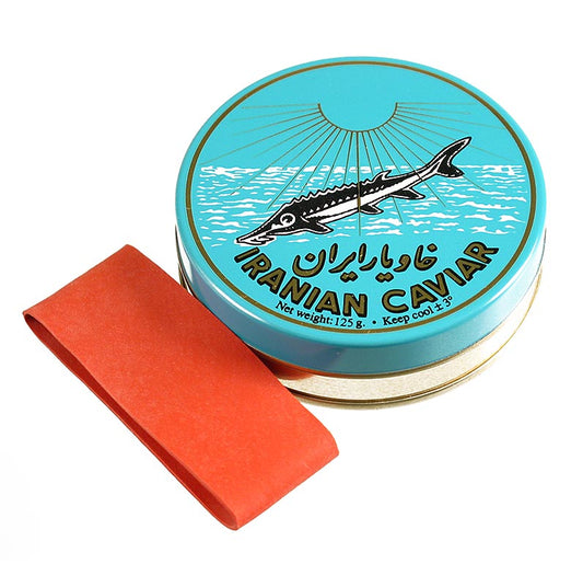 hellblau, mit Verschluss-Gummi, ø 8 cm, für 125 g Kaviar, 1 St