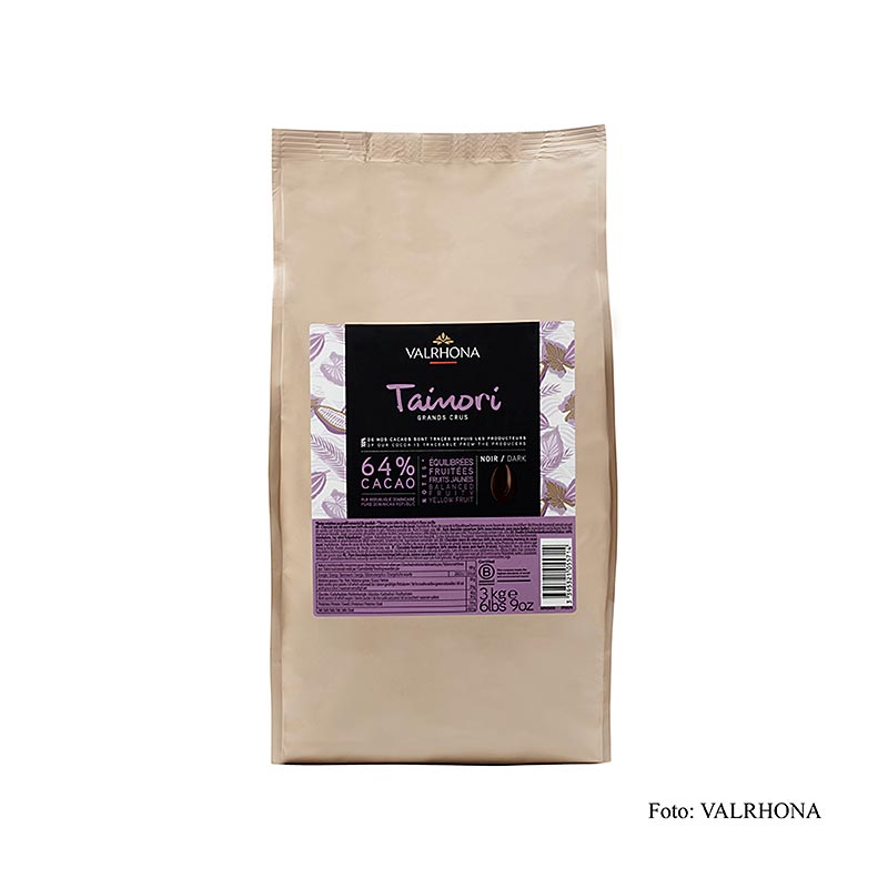 Valrhona Tainori "Grand Cru", Couverture, Callets, 64% Kakao, Dom. Republik, 3 kg