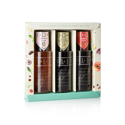 Gölles Essig-Zerstäuber-Set: Himbeer-, Schilcher- und Balsam-Apfelessig, 375 ml, 3 x 125 ml