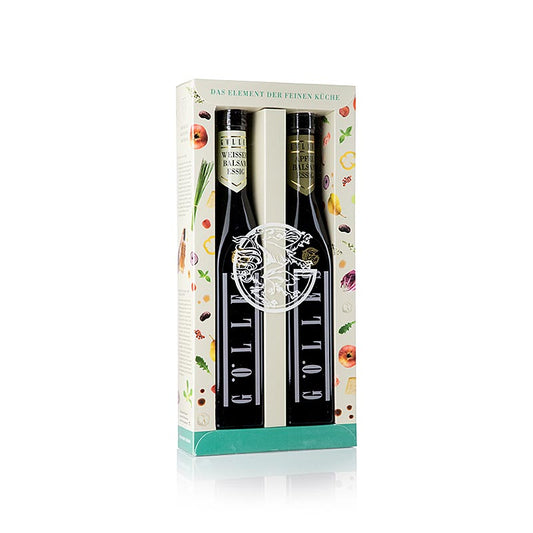 Gölles Essigset Duo mit Balsam-Apfelessig und weissem Balsamessig, 500 ml, 2 x 250 ml