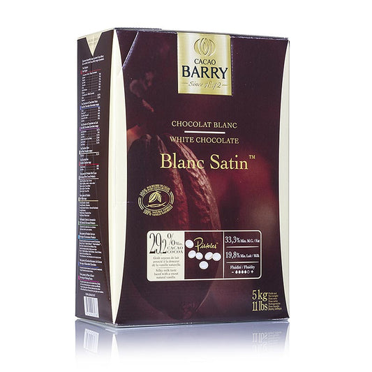 Blanc Satin, weisse Schokolade, Callets, 29% Kakao, 5 kg